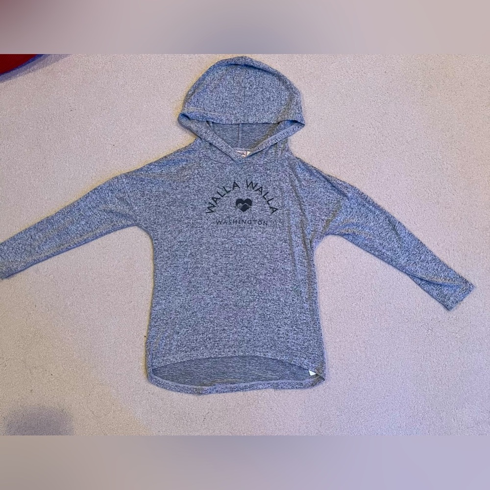 Light gray Walla Walla hoodie, Techstyles